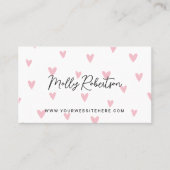 Pretty Pink Hearts Romance 著者 ライター 名刺 (正面)