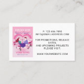 Pretty Pink Hearts Romance Author Writer 名刺 (裏面)