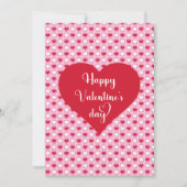 Pretty Pink Hearts Valentine Love Greeting Card シーズンカード (正面)