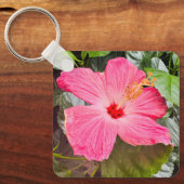 Pretty Pink Hibiscus キーホルダー (正面)