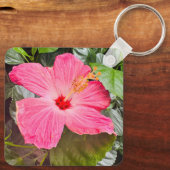 Pretty Pink Hibiscus キーホルダー (裏面)