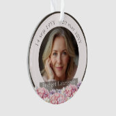 Pretty Pink Hydrangea Remembrance Memorial オーナメント (正面)