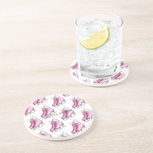 Pretty Pink Ice Skates コースター (側面)