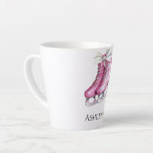 Pretty Pink Ice Skates Christmas カフェラテマグ (左アングル)