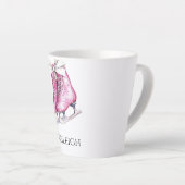 Pretty Pink Ice Skates Christmas カフェラテマグ (右アングル)