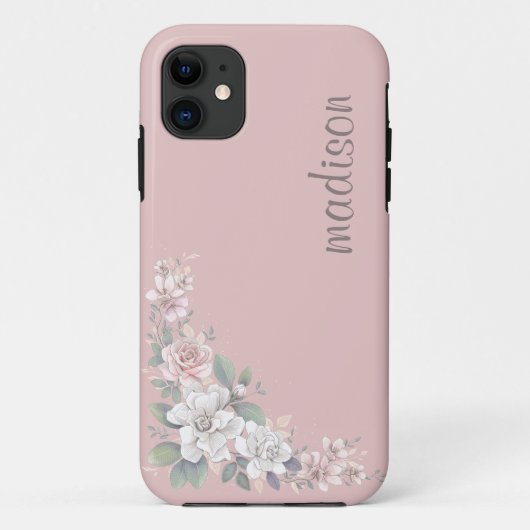Pretty Pink & Ivory Roses 花束 Case-Mate iPhoneケース (裏面)