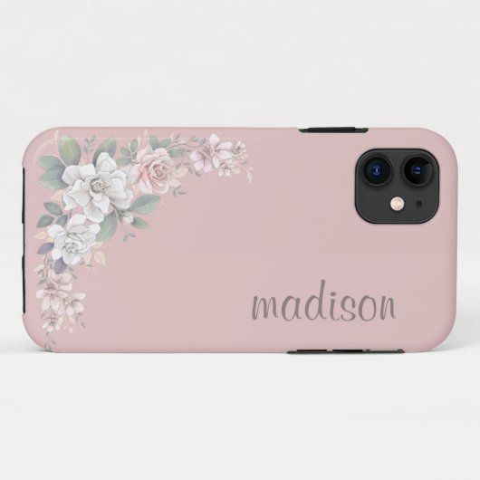 Pretty Pink & Ivory Roses 花束 Case-Mate iPhoneケース (裏面(横))