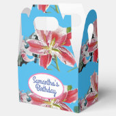 Pretty Pink Lilyの花のウェディングケーキ ファボリーボックス フェイバーボックス (オープン)