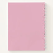 Pretty Pink Love Heart Personalized ノートブック (裏面)