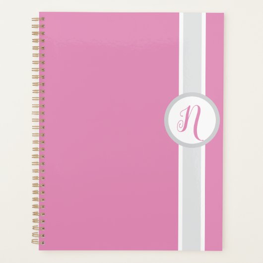 Pretty Pink Monogram Planner プランナー手帳 (正面)