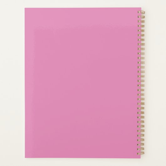 Pretty Pink Monogram Planner プランナー手帳 (裏面)