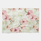 Pretty Pink Orchids キッチンタオル (横)