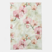 Pretty Pink Orchids キッチンタオル (縦)