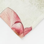 Pretty Pink Orchids フリースブランケット (角)