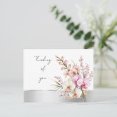 Pretty Pink Orchids Thinking of you ポストカード (スタンド正面)