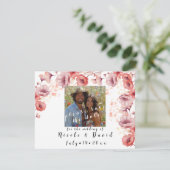 Pretty Pink, Peach Fuzz, Watercolor Wedding セーブザデート (スタンド正面)