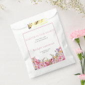 Pretty Pink Peonies Funeral Seed Packet フェイバーバッグ (封をした状態)