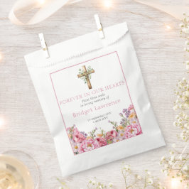 Pretty Pink Peonies Funeral Seed Packet フェイバーバッグ