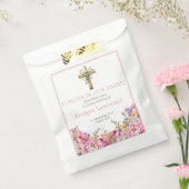 Pretty Pink Peonies Funeral Seed Packet フェイバーバッグ (封をした状態)