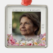 Pretty Pink Peonies Remembrance Keepsake Ornament メタルオーナメント (正面)