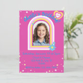 Pretty Pink Picture Birthday 招待状 (スタンド正面)