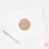 Pretty Pink Raindrops Ready To Pop ベビーシャワー ラウンドシール (封筒)