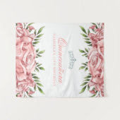 Pretty Pink Rose | キンチアネラの背景 タペストリー (正面(横))