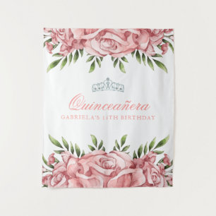 Pretty Pink Rose   キンチャネラの背景 タペストリー