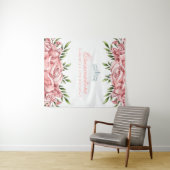 Pretty Pink Rose | 15歳の誕生日パーティーの背景 タペストリー (インサイチュ(横))