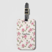 Pretty Pink Roses ラゲッジタグ (正面縦)