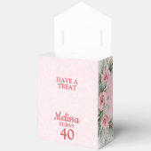 Pretty Pink Roses Birthday 4"w x 2"l x 5"h フェイバーボックス (見開き)