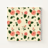 Pretty Pink Roses Pastel Pink Pattern ノートブック (裏面)