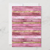 Pretty Pink Seashell and Pearls Wedding 招待状 (裏面)