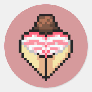 Pretty pink shimapan Sticker ラウンドシール