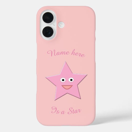 Pretty Pink Star Custom Case-Mate iPhoneケース (裏面)