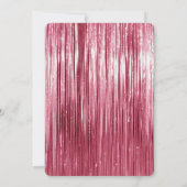Pretty Pink Tinsel Stripes Bridal Shower 招待状 (裏面)