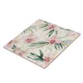 Pretty Pink Tropical Orchid Flowers タイル (側面)