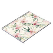 Pretty Pink Tropical Orchid Flowers ノートブック (左側)