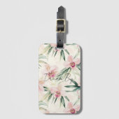 Pretty Pink Tropical Orchid Flowers ラゲッジタグ (正面縦)