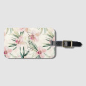 Pretty Pink Tropical Orchid Flowers ラゲッジタグ (正面横)