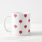 Pretty Pink tulip pattern コーヒーマグカップ (左)