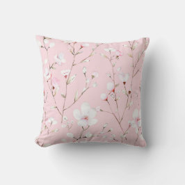 Pretty Pink White Flowers   クッション