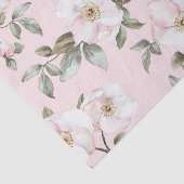 Pretty Pink White Flowers ブライダルシャワー 薄葉紙 (詳細)