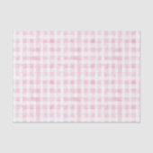 Pretty Pink White Plaid Stripes 結婚前お披露目会 薄葉紙 (正面)