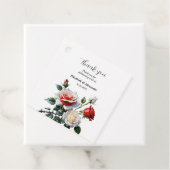 Pretty pink white red roses floral wedding  フェイバータグ (インサイチュ)