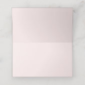 Pretty pink white red roses floral wedding  プレイスカード (内部開封)