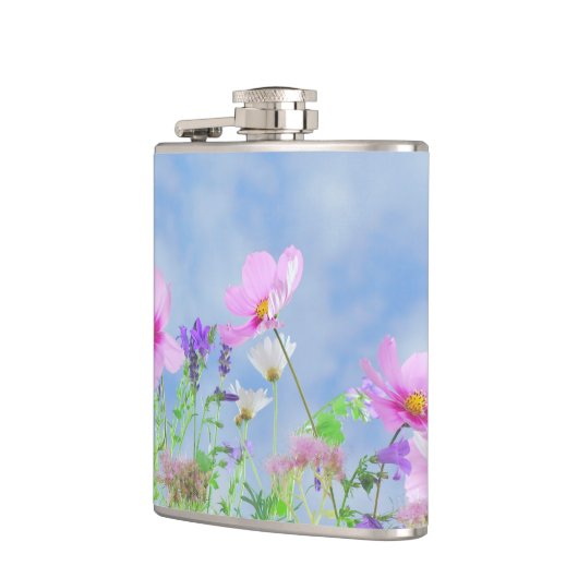 Pretty Pink Wild Flower Meadow フラスク (左)