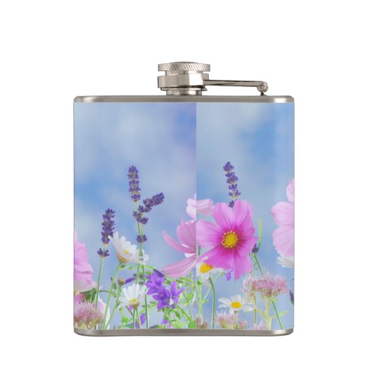 Pretty Pink Wild Flower Meadow フラスク (裏面)