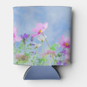 Pretty Pink Wild Flower Meadow 缶クーラー (正面)