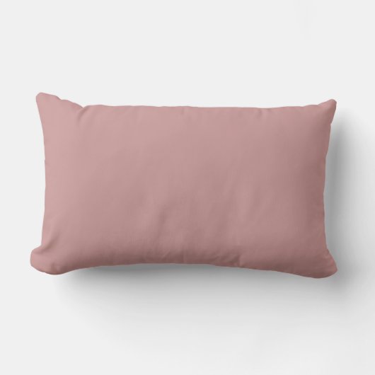 Pretty Plain Pink> 長方形クッションカバー ランバークッション (正面)